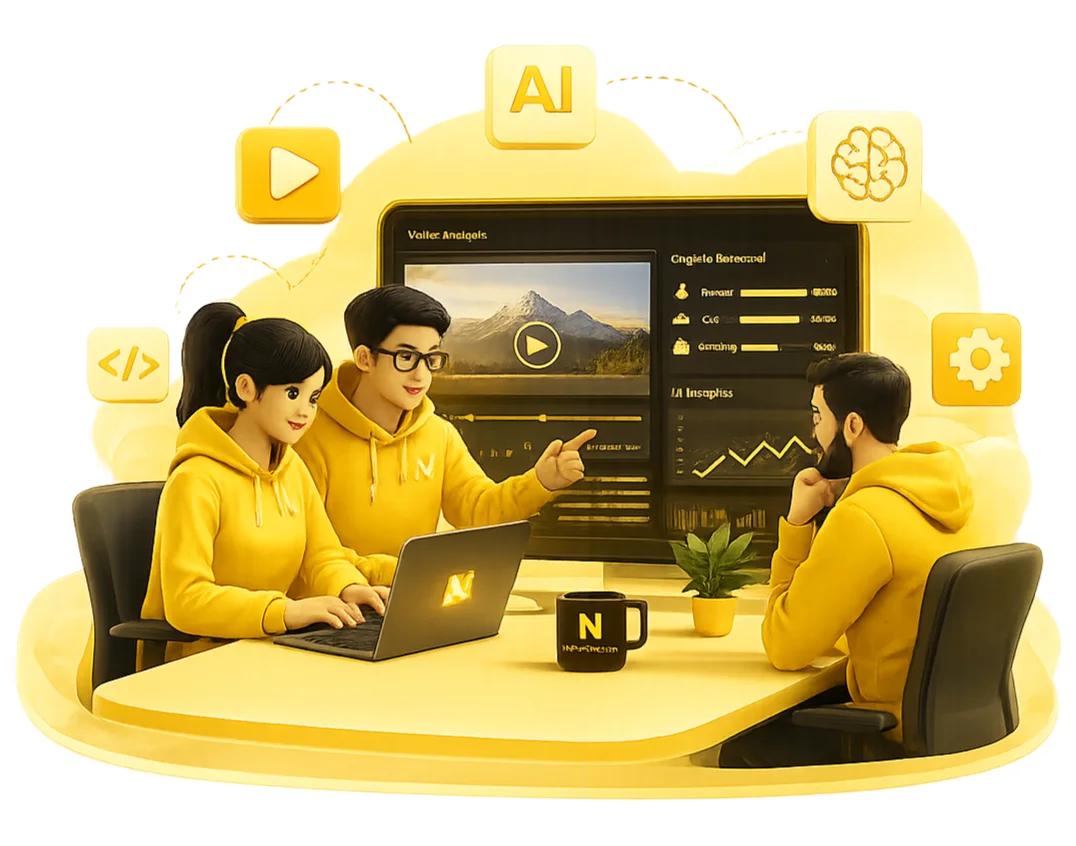 Team collaborating at NeoQuicksy